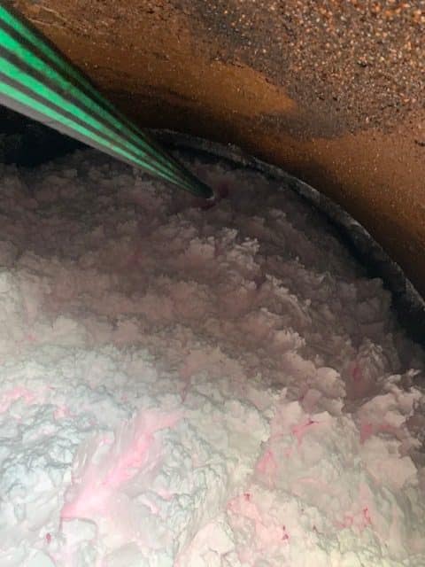 Inside a Tank Being Foam Filled