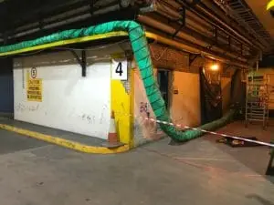 Fume extraction for hot works Fume extraction for hot works